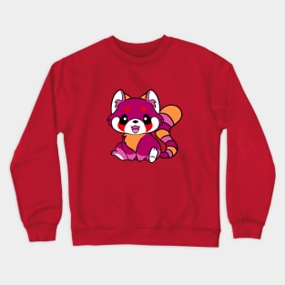 Lesbian Pride Red Panda Crewneck Sweatshirt